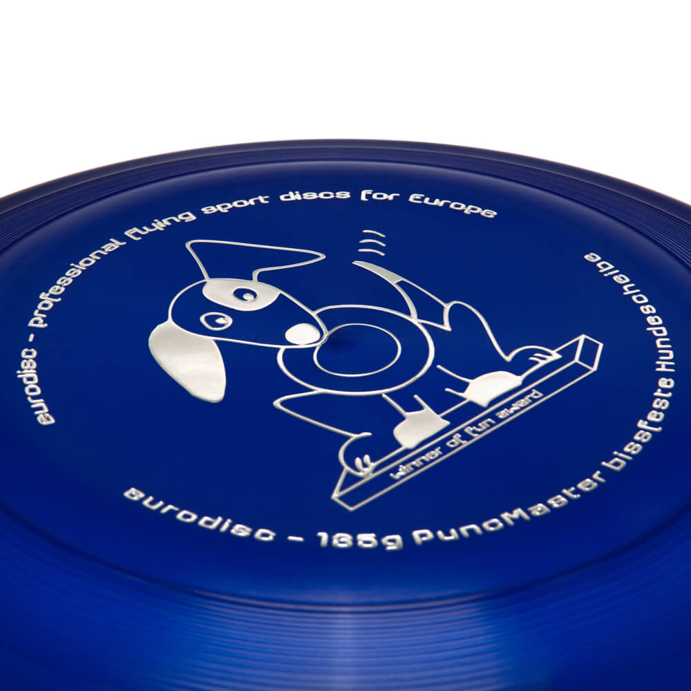 Eurodisc 135g PuncMaster Fun Award Softdisc bissstarke Hundefrisbee Blau
