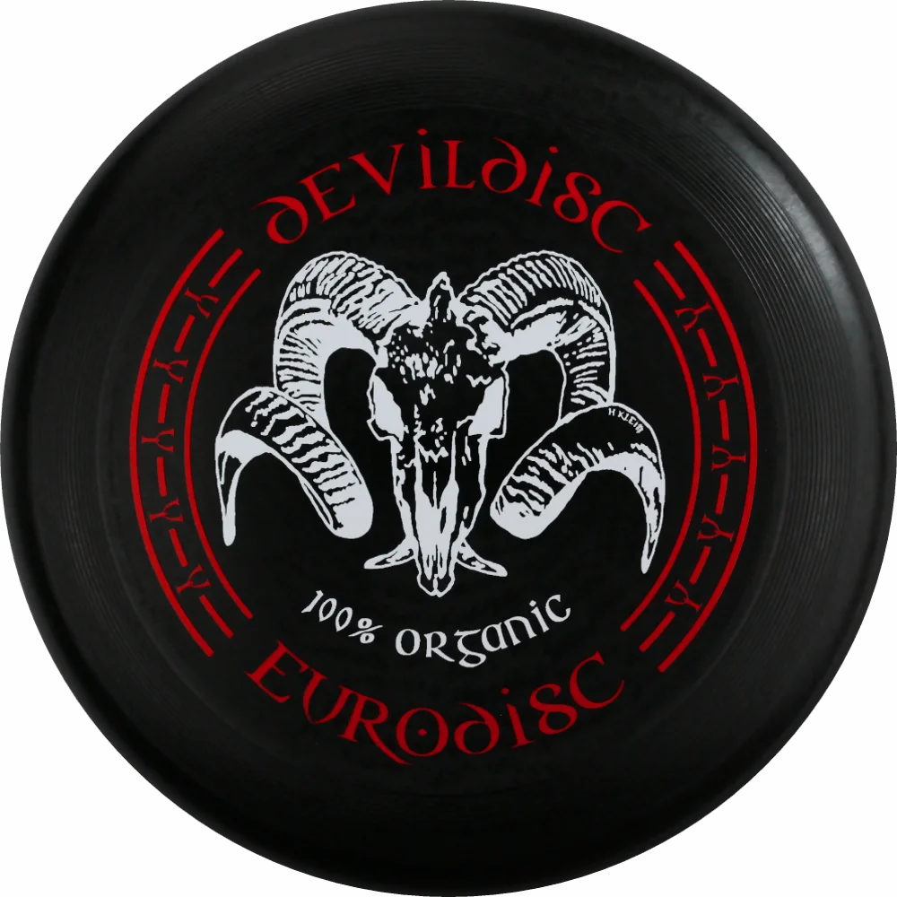 Eurodisc 175g Ultimate Frisbee Devildisc Schwarz aus Bio-Kunststoff
