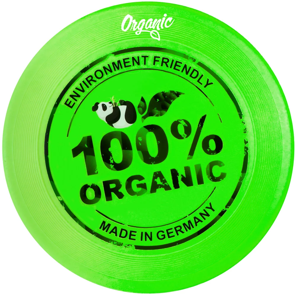eurodisc® 100g 100% BIO Frisbee 23cm Grün mit Panda-Motiv