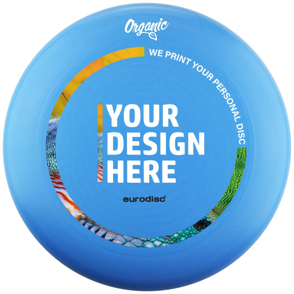 Individuelle eurodisc® 175g Ultimate Frisbee Hellblau aus Bio-Kunststoff Individuelle eurodisc® 175g Ultimate Frisbee Hellblau aus Bio-Kunststoff