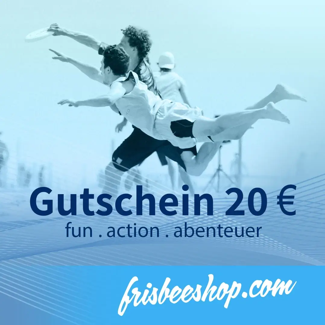 Frisbeeshop Geschenk-Gutschein im Wert von 20€ Frisbeeshop Geschenk-Gutschein im Wert von 20€