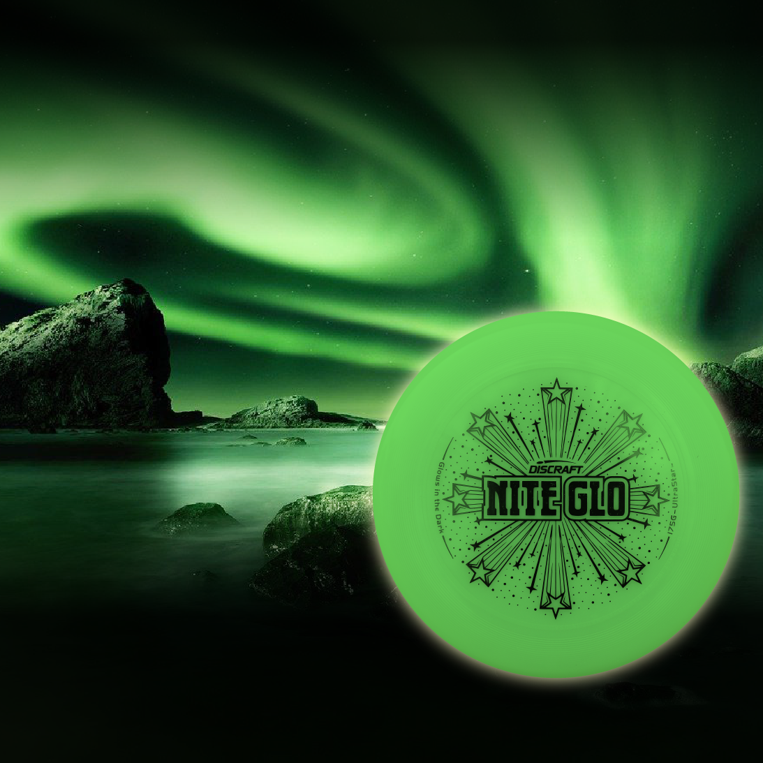 Discraft 175g Ultimate Frisbee Ultrastar Nite Glo Discraft 175g Ultimate Frisbee Ultrastar Nite Glo