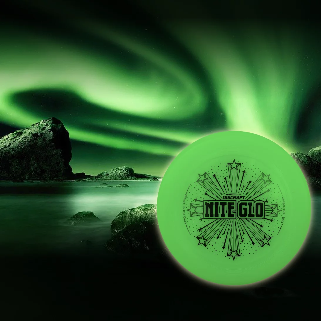 Discraft 175g Ultimate Frisbee Ultrastar  Nite Glo