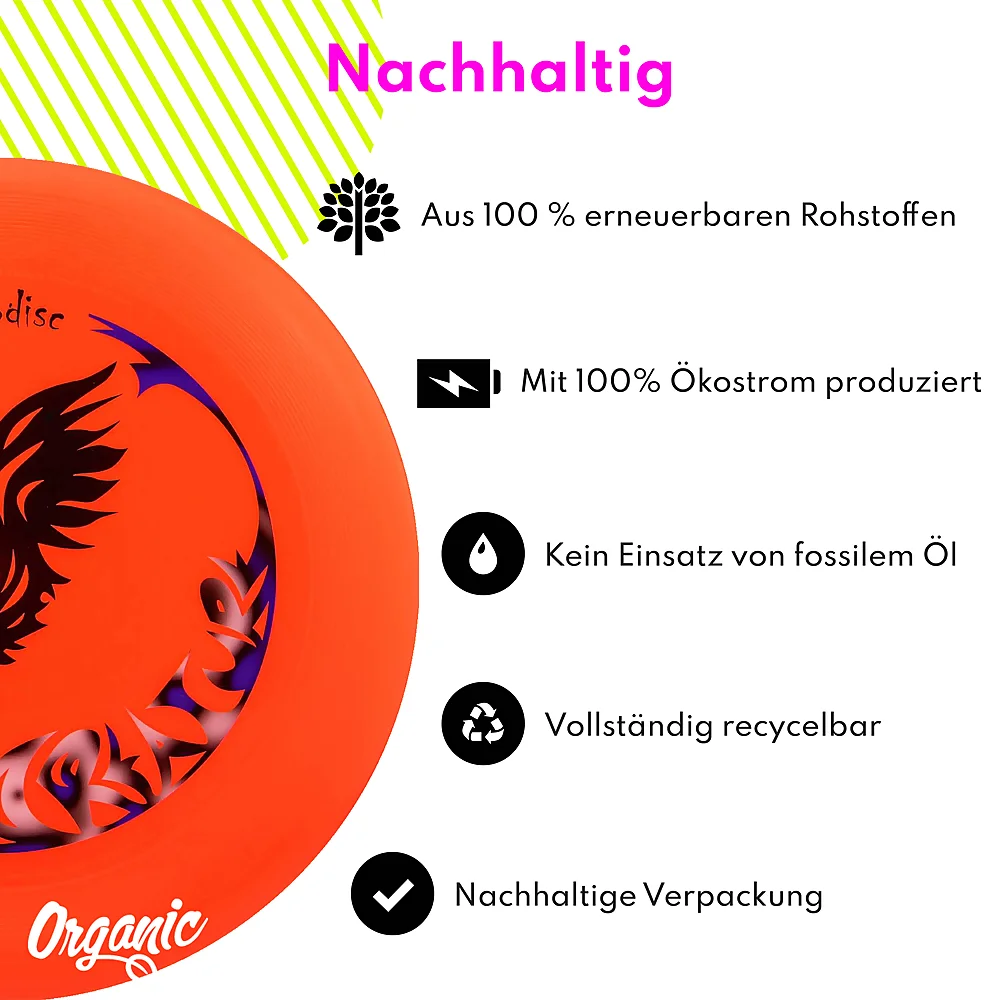 eurodisc® 175g Ultimate Frisbee Creature Orange aus Bio-Kunststoff