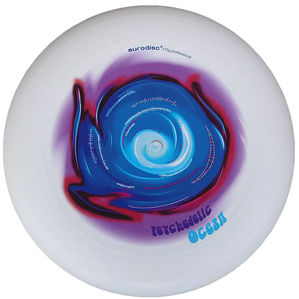 eurodisc® 175g Ultimate Frisbee Psychedelic Ocean aus Bio-Kunststoff 
