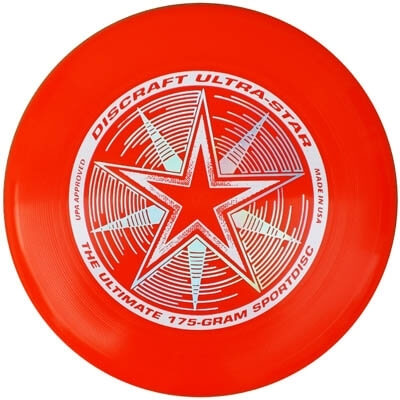 Discraft 175g Ultimate Frisbee Ultrastar Leuchtrot