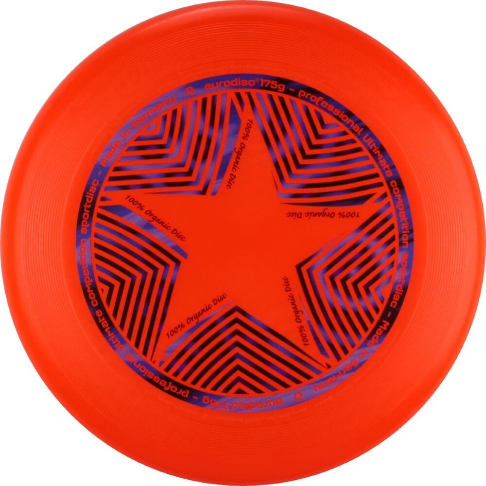 Eurodisc 175g Ultimate Frisbee Star Orange aus Bio-Kunststoff