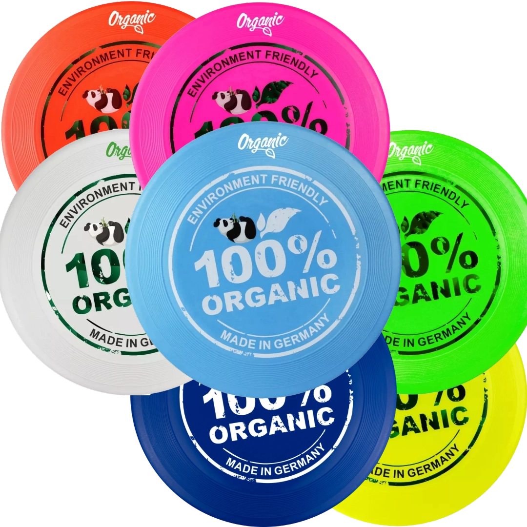 eurodisc® 100g 100% BIO Frisbee 23cm mit Panda Motiv eurodisc® 100g 100% BIO Frisbee 23cm mit Panda Motiv