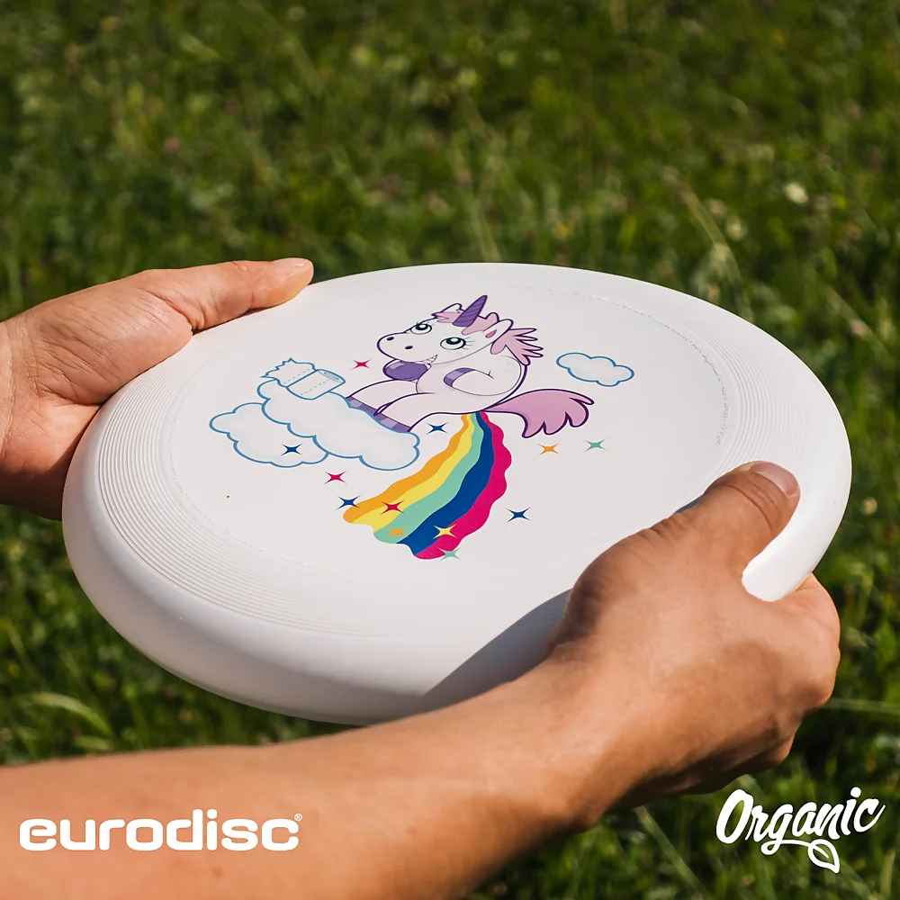 eurodisc® 175g Ultimate Frisbee Unicorn Clouds Weiss aus Bio-Kunststoff