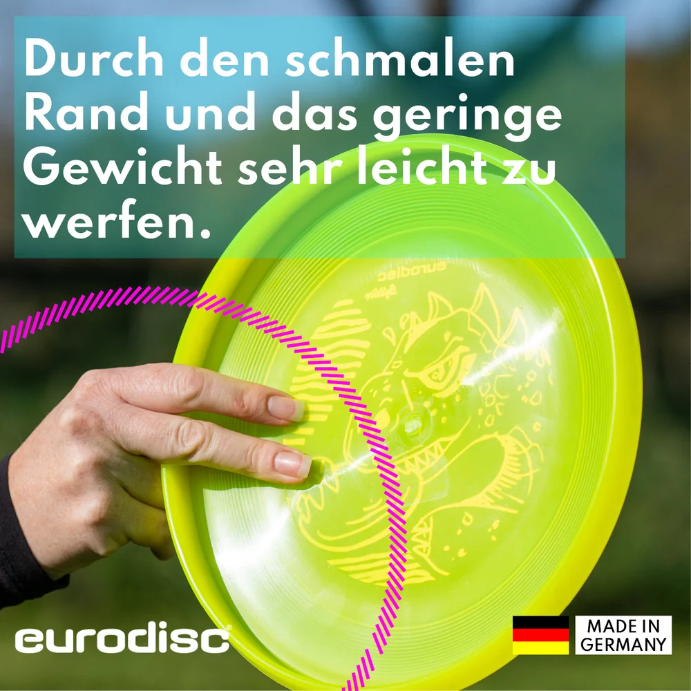 eurodisc® 100g Kidzz Fun Soft Frisbee Throwzilla 23cm Gelb