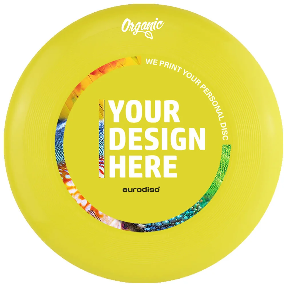 Individuelle eurodisc® 175g Ultimate Frisbee Gelb aus Bio-Kunststoff Individuelle eurodisc® 175g Ultimate Frisbee Gelb aus Bio-Kunststoff