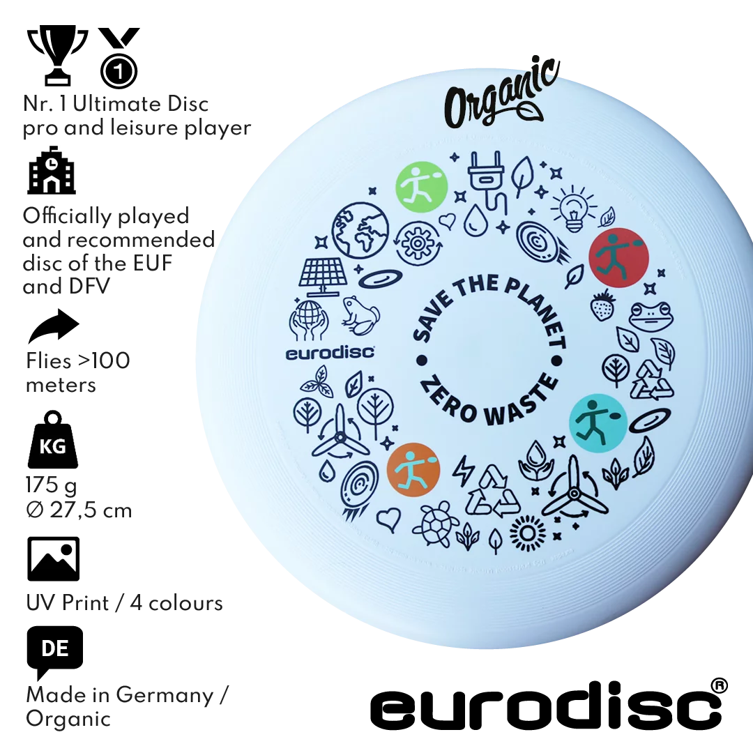 eurodisc® 175g Ultimate Frisbee No Waste Organic-Plastic