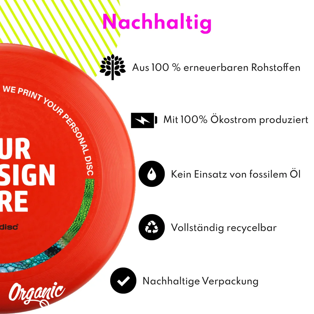 Individuelle eurodisc® 175g Ultimate Frisbee Rot aus Bio-Kunststoff