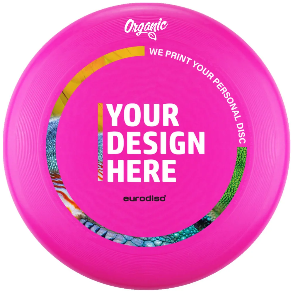 Individuelle eurodisc® 175g Ultimate Frisbee Pink aus Bio-Kunststoff Individuelle eurodisc® 175g Ultimate Frisbee Pink aus Bio-Kunststoff