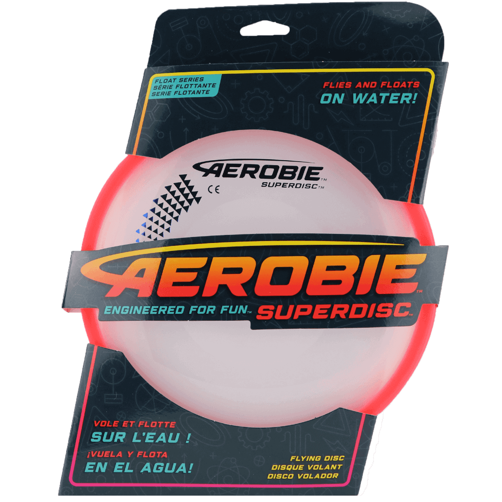 Aerobie Superdisc Frisbee mit Gummirand Rot