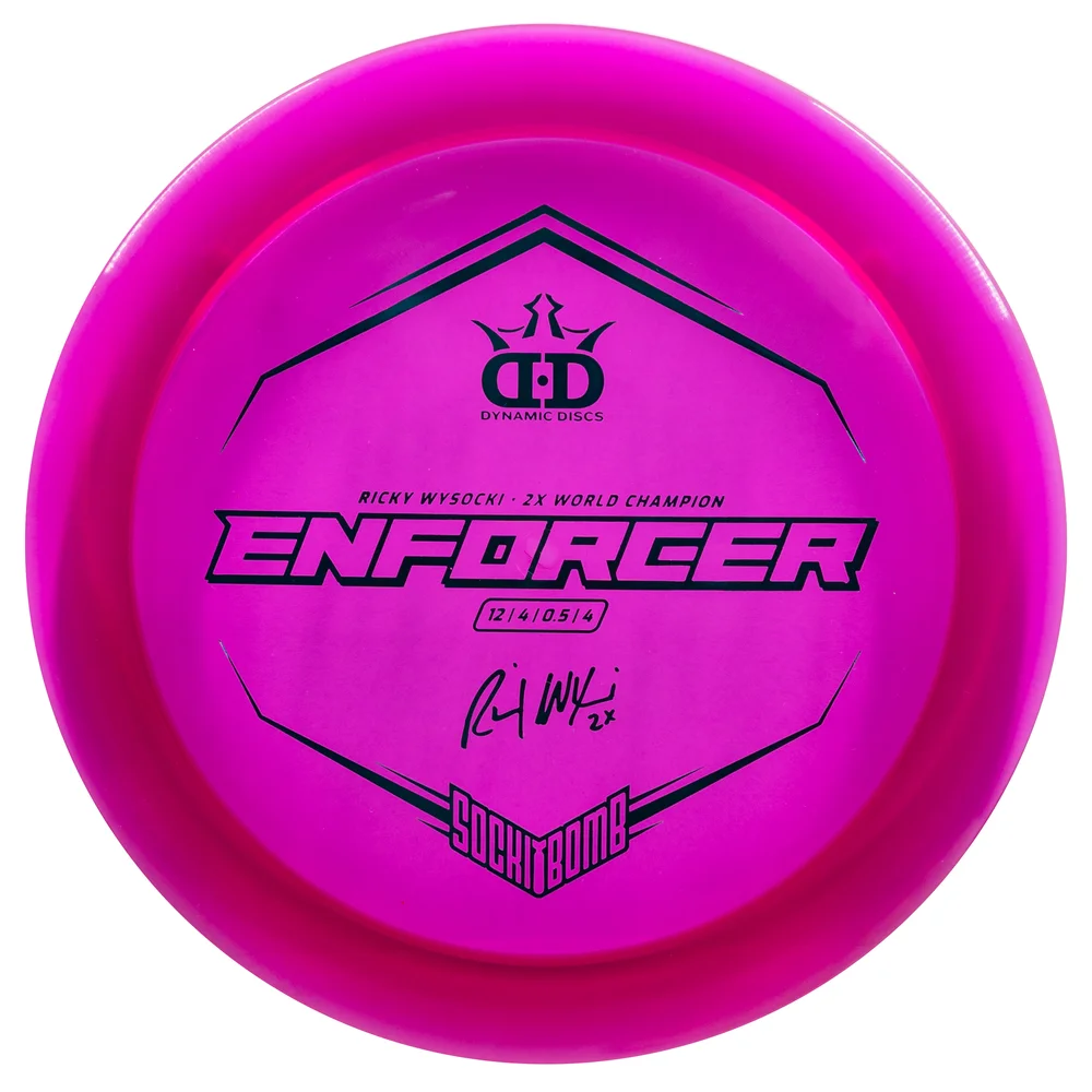 Dynamic Discs Distance Driver Lucid Ice Enforcer  - Signature Ricky Wysocki