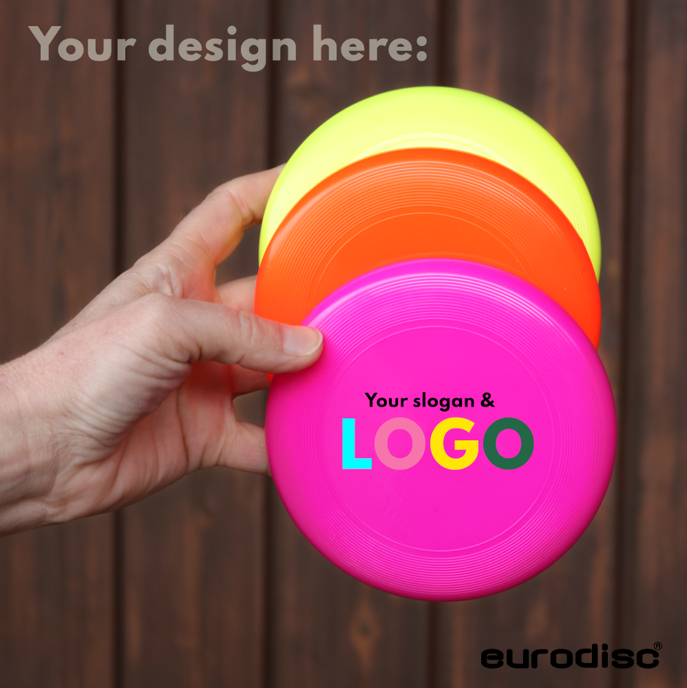 Individuelle eurodisc® 25g Mini Frisbee mit eigenem Logo in verschiedenen Farben