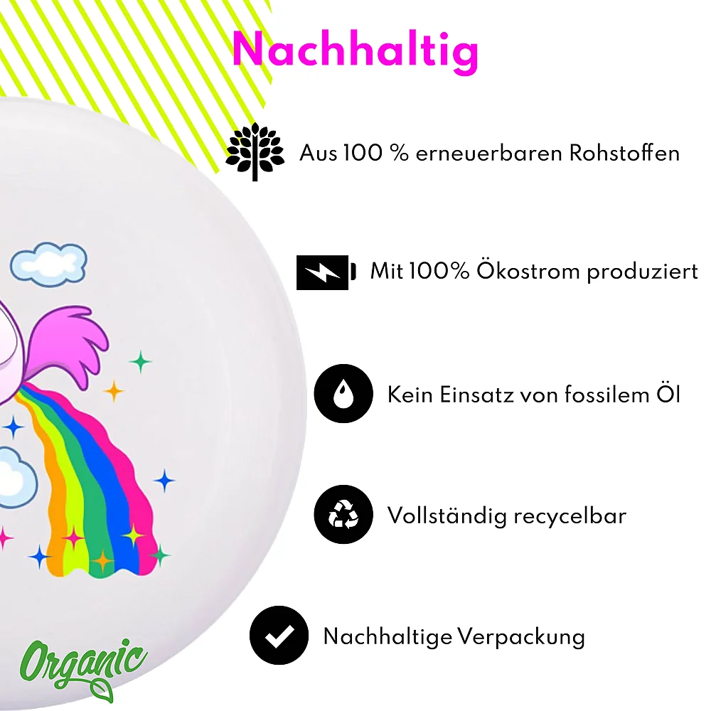 eurodisc® 175g Ultimate Frisbee Unicorn Clouds Weiss aus Bio-Kunststoff