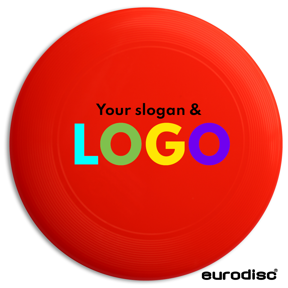 Individuelle eurodisc® 25g Mini Frisbee mit eigenem Logo ROT