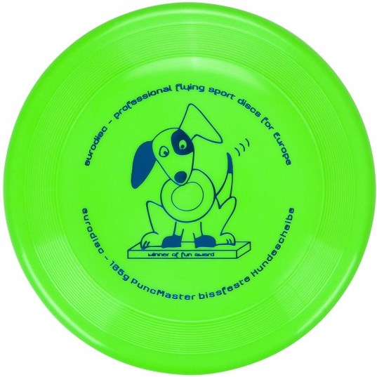 eurodisc® 135g PuncMaster Fun Award bissstarke Hundefrisbee Grün