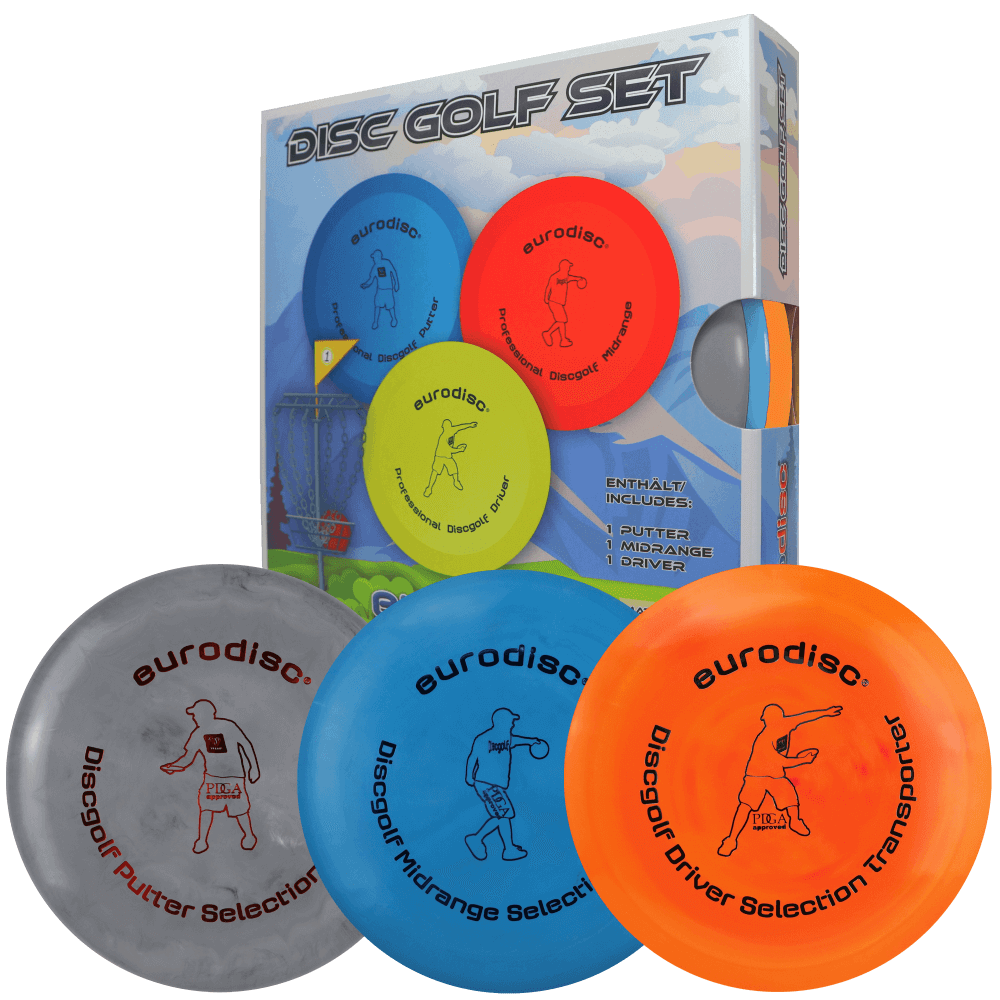 eurodisc® Disc Golf Einsteigerset SELECTION 3 Scheiben Marmor