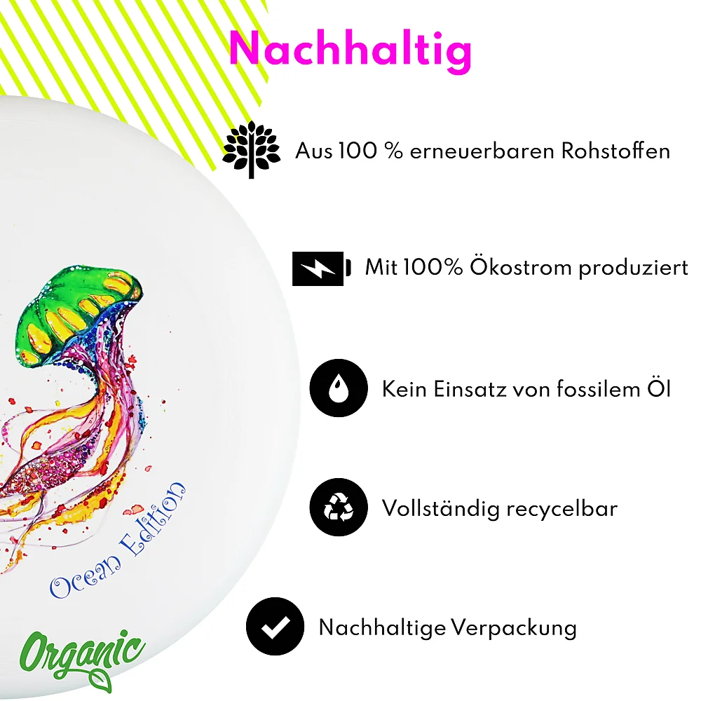 eurodisc® 175g Ultimate Frisbee Jellyfish aus Bio-Kunststoff Ocean Edition eurodisc® 175g Ultimate Frisbee Jellyfish aus Bio-Kunststoff Ocean Edition