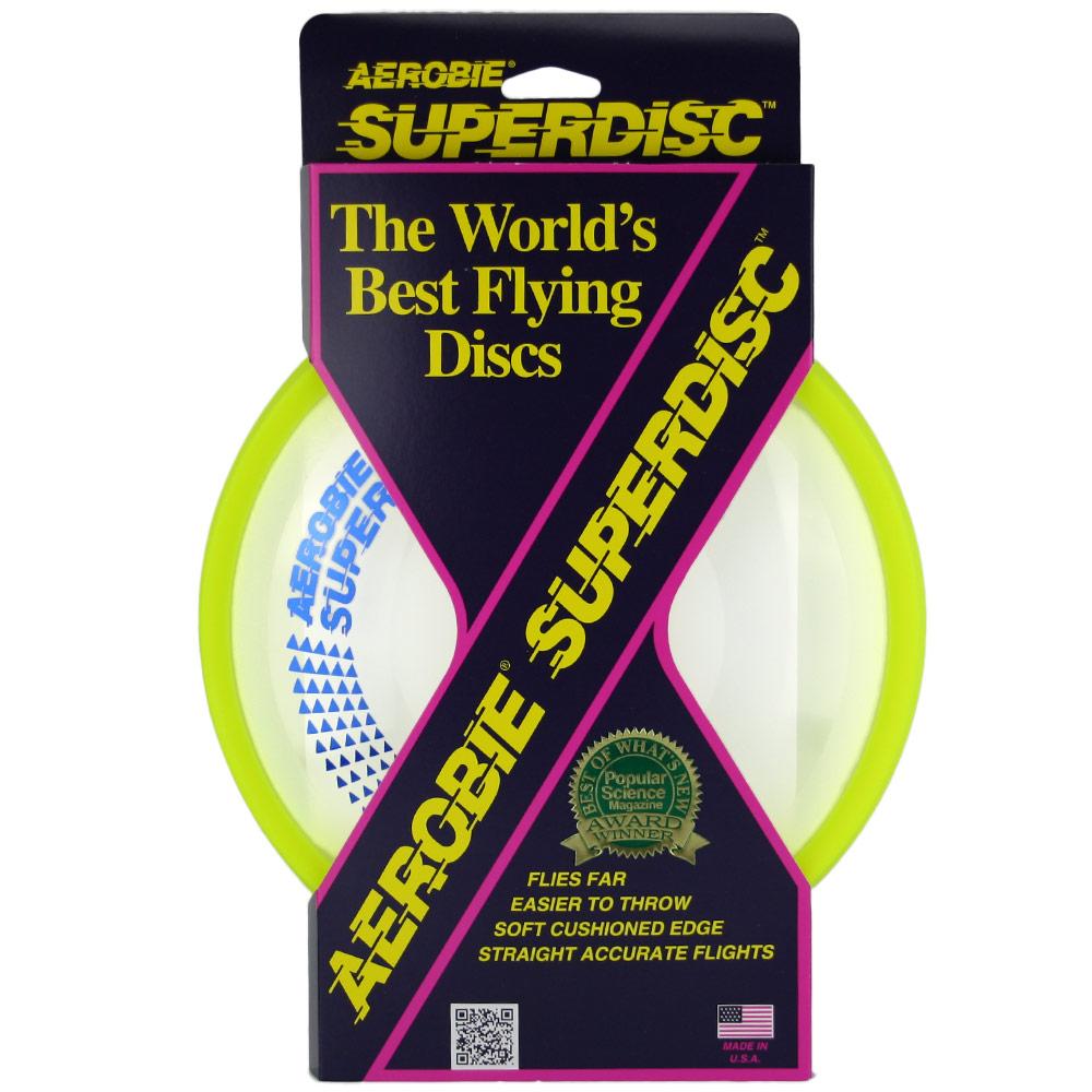 Aerobie Superdisc Frisbee mit Gummirand Gelb