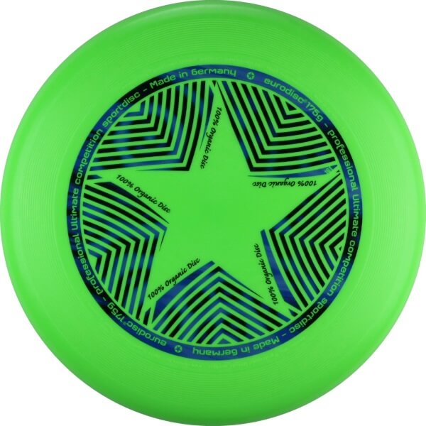eurodisc® 175g Ultimate Frisbee Star Grün aus Bio-Kunststoff