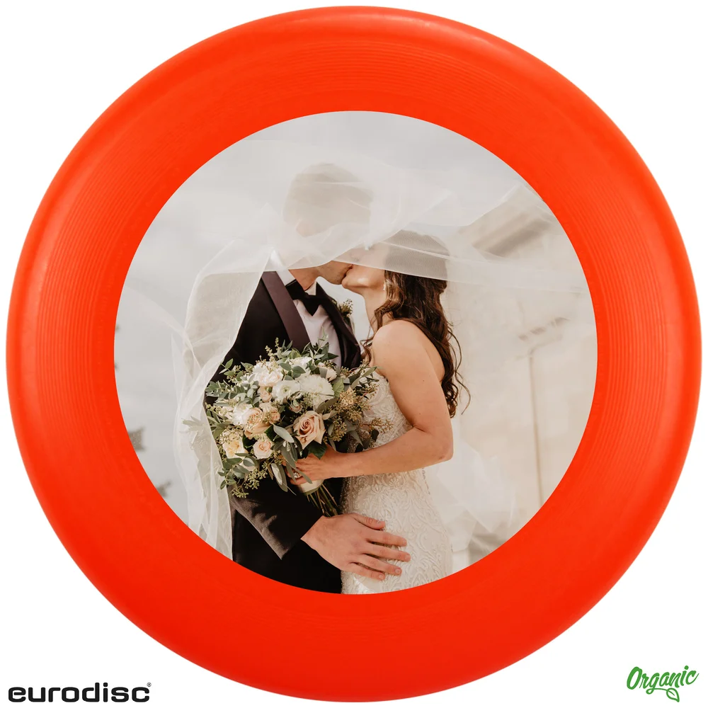eurodisc® 100g 100% BIO Frisbee 23cm Orange mit Panda-Motiv