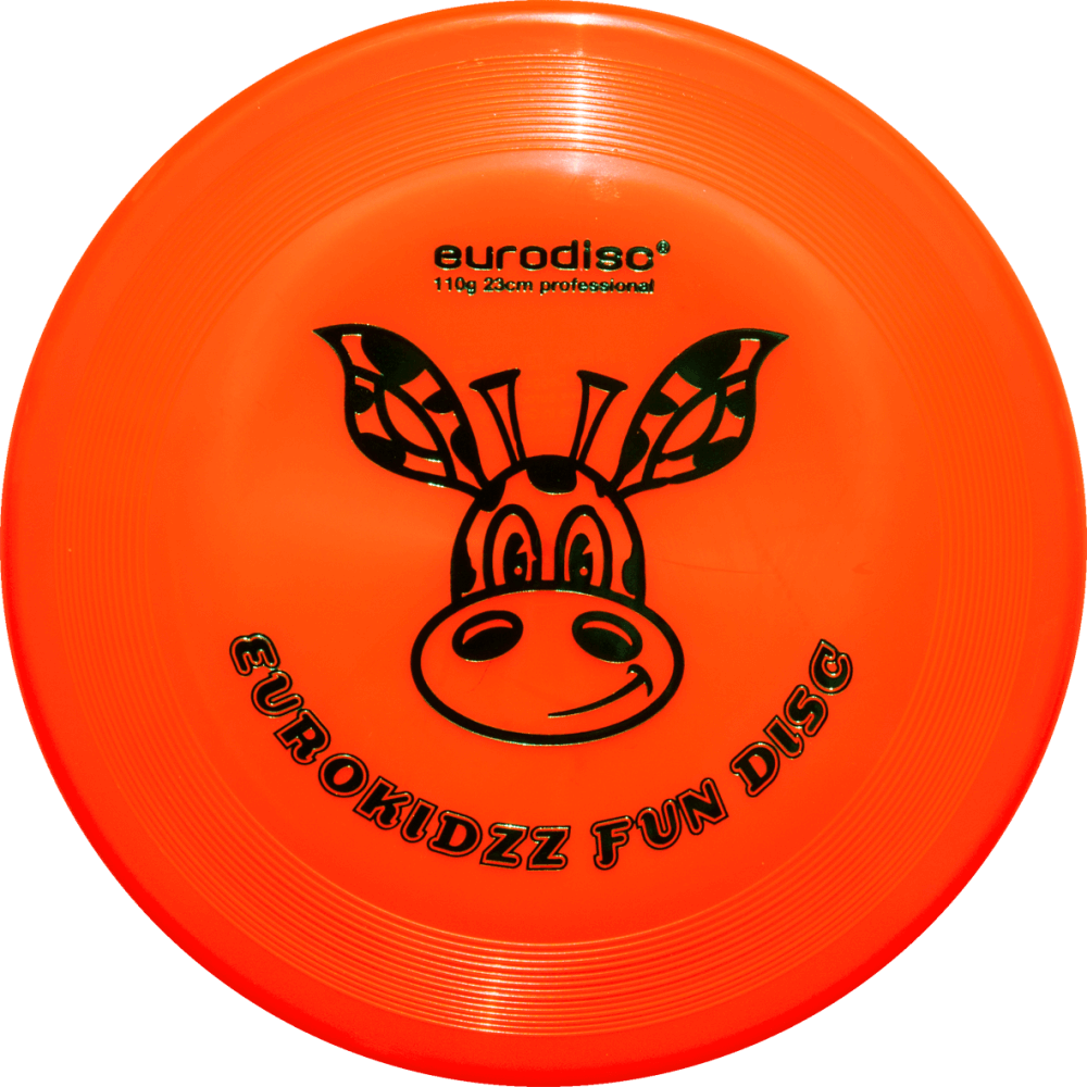 Eurodisc 110g Kidzz Fun Frisbee Giraffe 23cm Orange