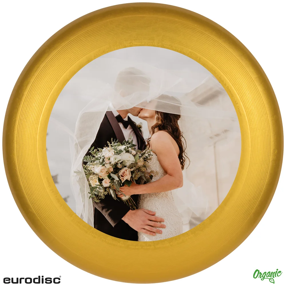 Individuelle eurodisc® 175g Ultimate Frisbee Gold aus Bio-Kunststoff