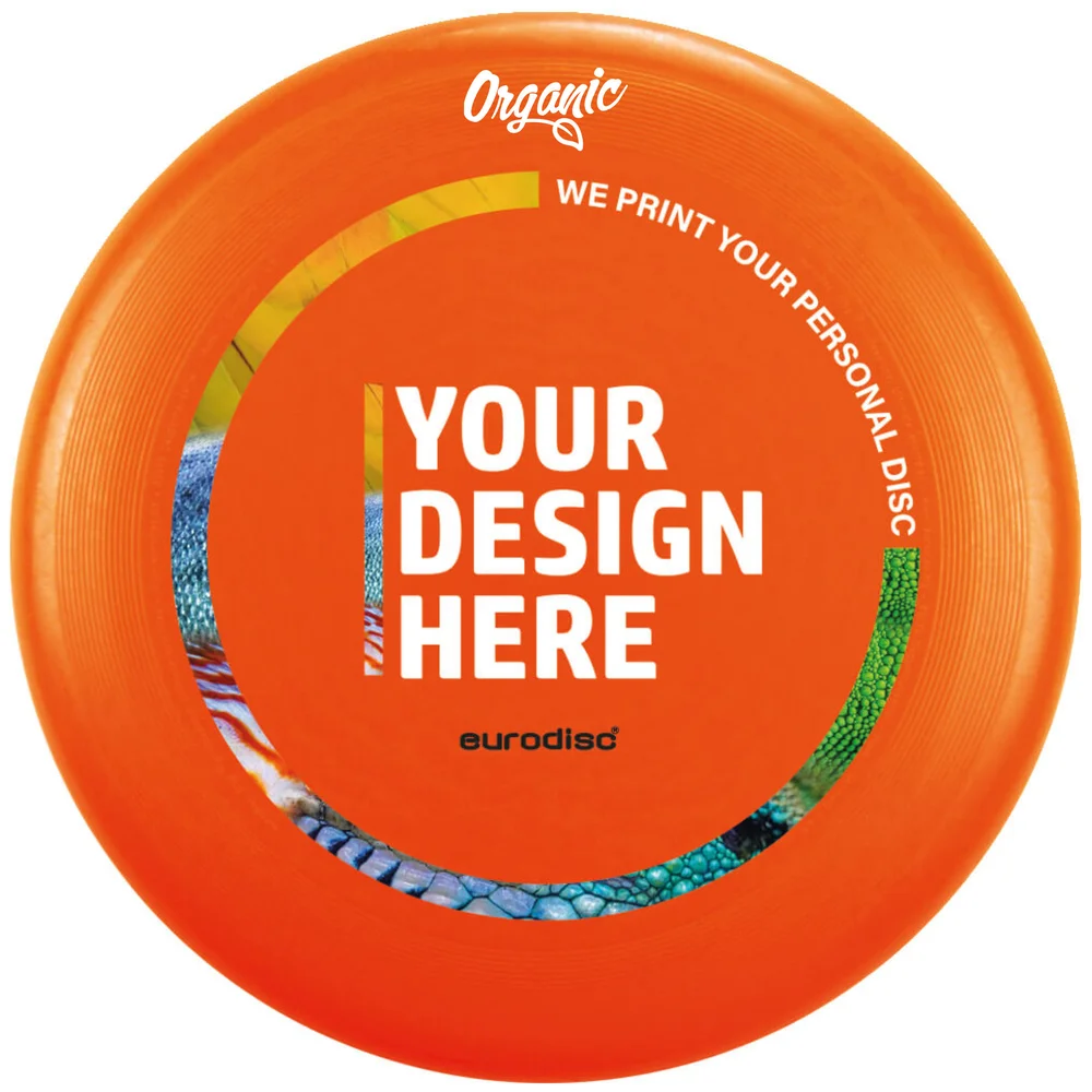 Individuelle eurodisc® 175g Ultimate Frisbee Orange aus Bio-Kunststoff Individuelle eurodisc® 175g Ultimate Frisbee Orange aus Bio-Kunststoff