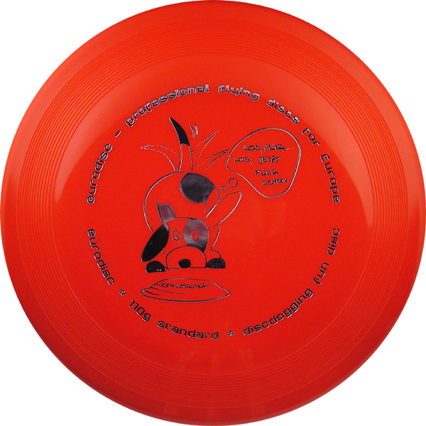 Eurodisc Hundefrisbee 110g Standard rot