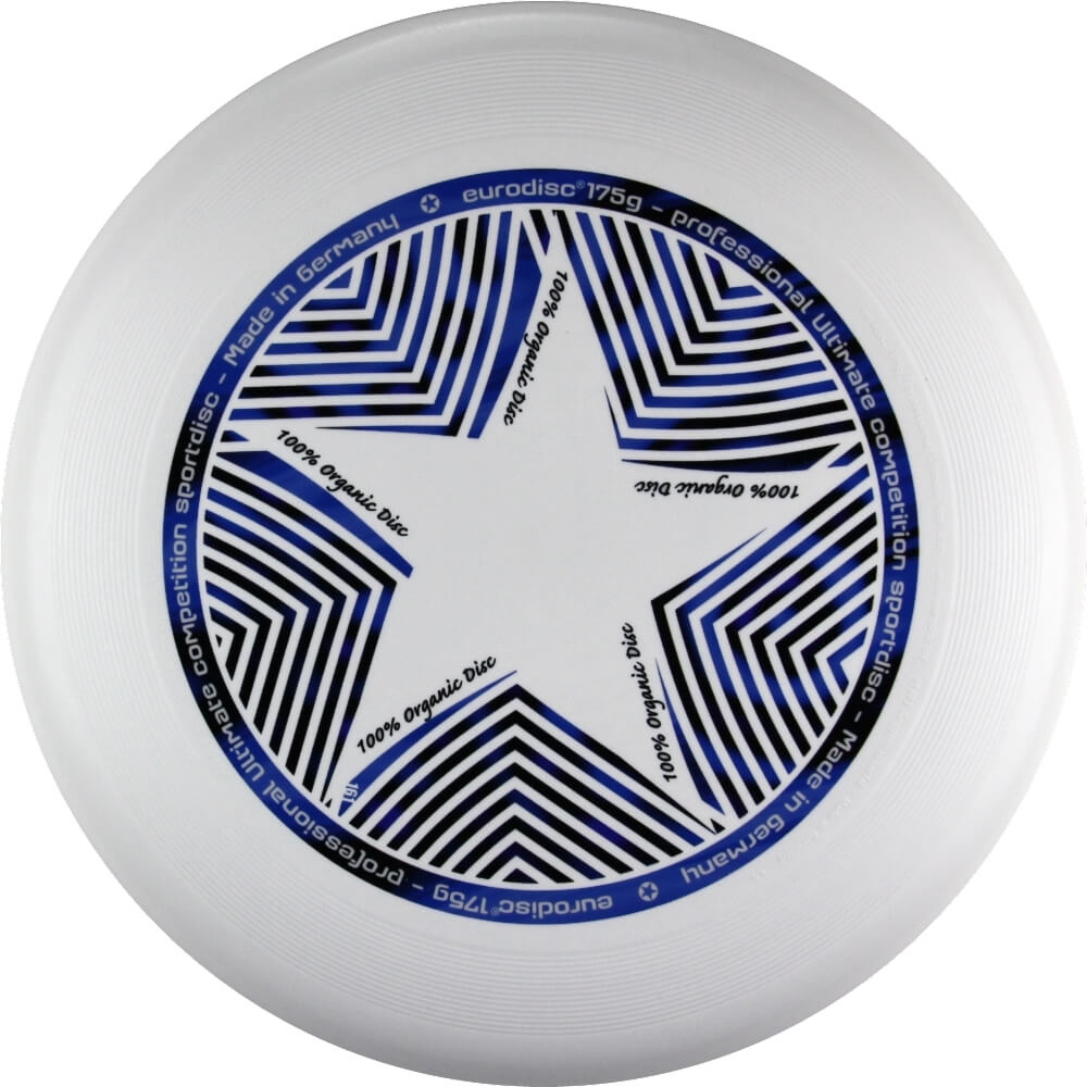 Eurodisc 175g Ultimate Frisbee Star Weiss aus Bio-Kunststoff