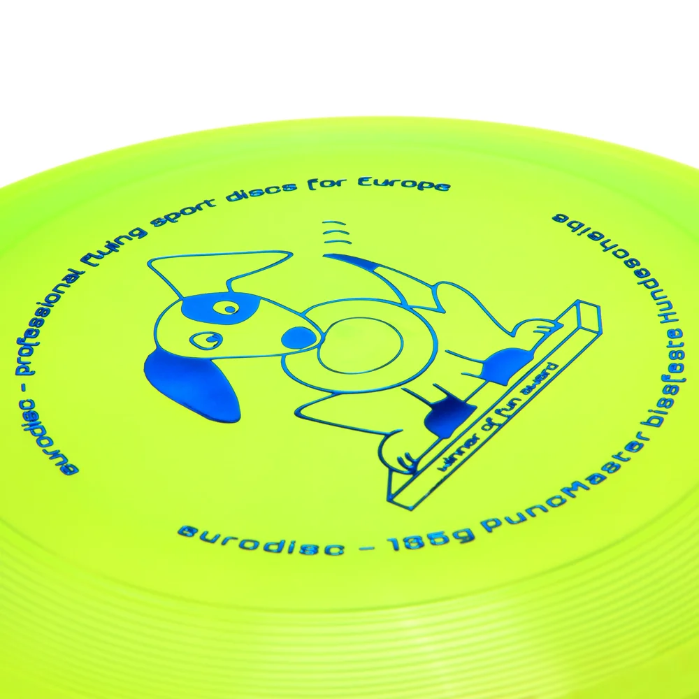 eurodisc® 135g PuncMaster Fun Award bissstarke Hundefrisbee gelb + Trainings-DVD