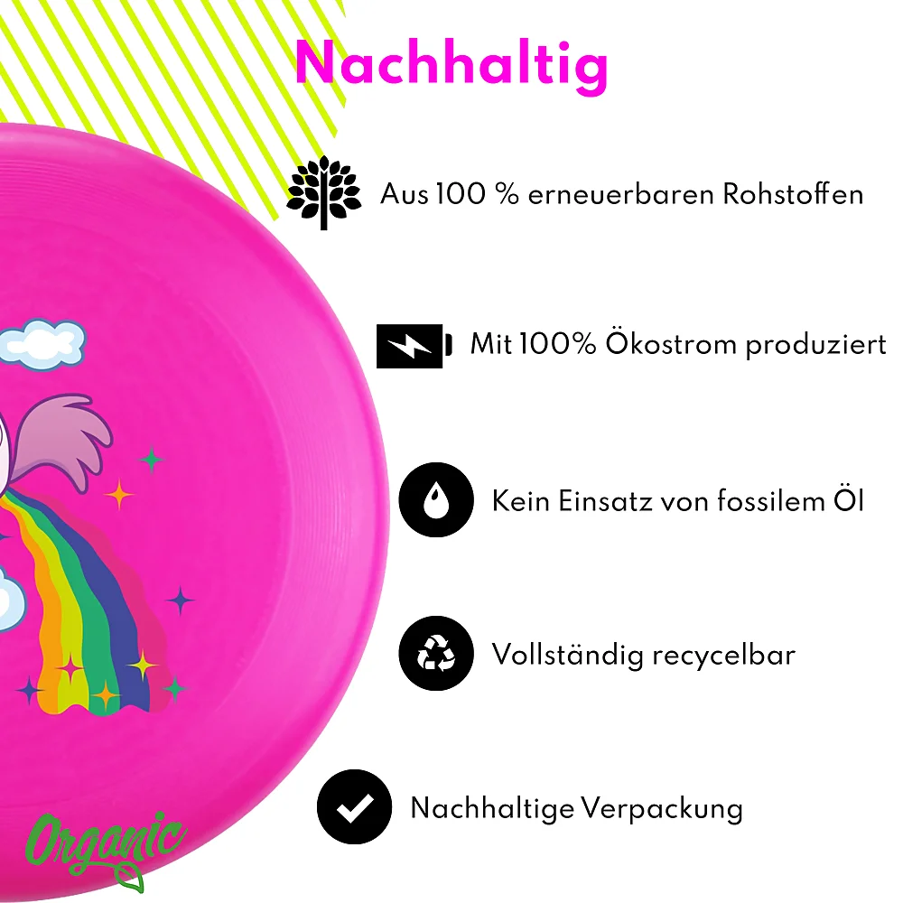 eurodisc® 175g Ultimate Frisbee Unicorn Clouds Pink aus Bio-Kunststoff