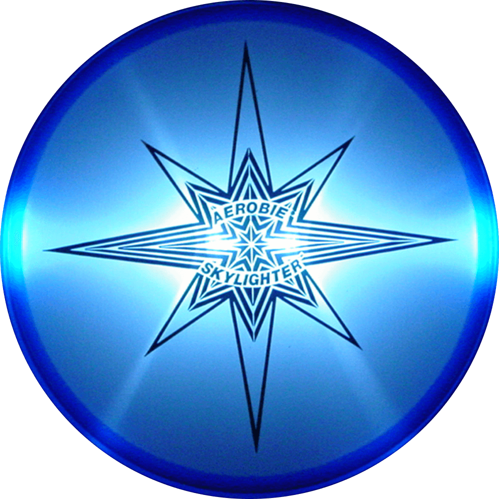 Aerobie Skylighter LED Frisbee nightglow Blau