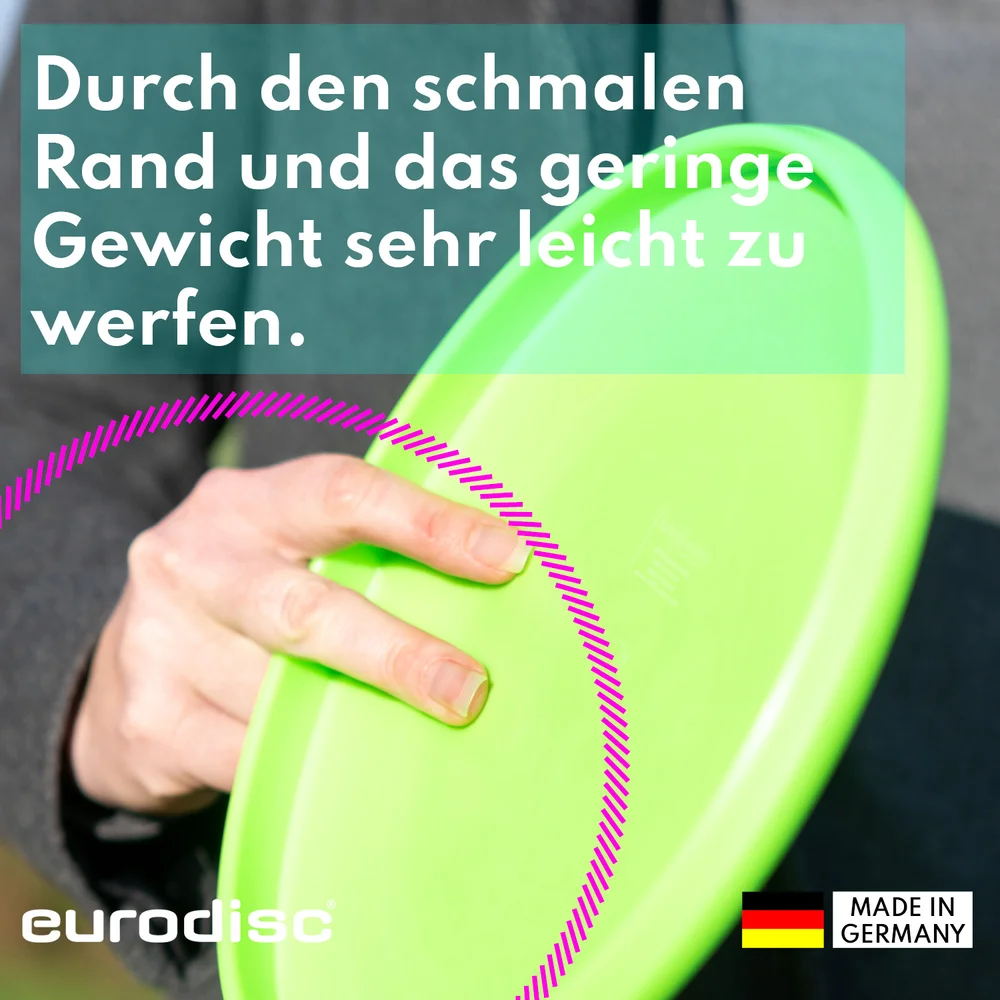 eurodisc® 100g 100% BIO Frisbee 23cm Grün mit Panda-Motiv