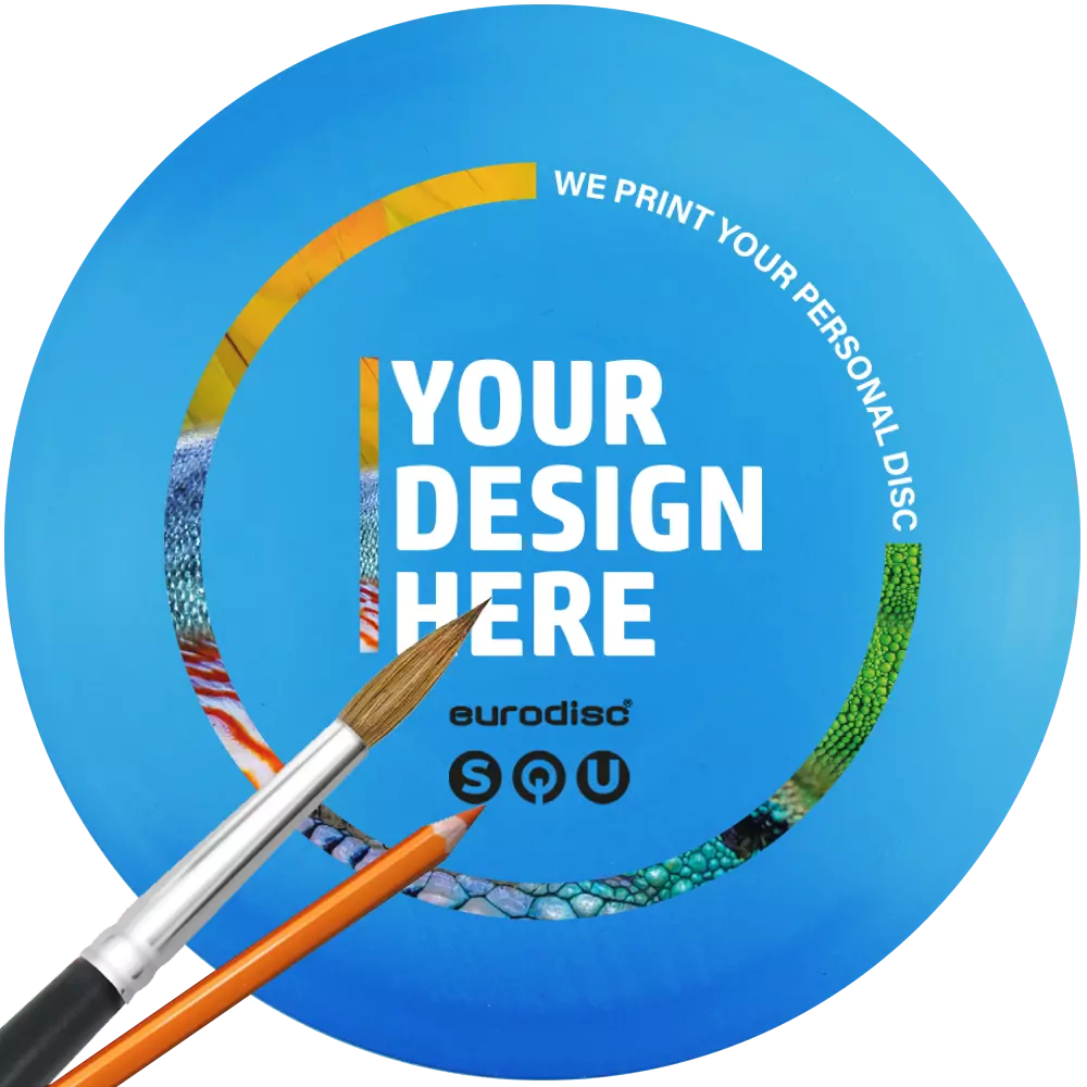 Individuelle eurodisc® Disc Golf Putter SQU Delivery Blau Individuelle eurodisc® Disc Golf Putter SQU Delivery Blau