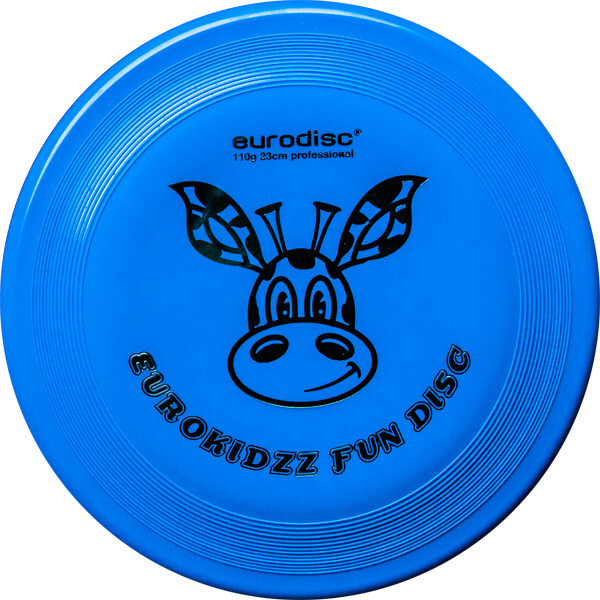 eurodisc® 110g Kidzz Fun Frisbee Giraffe 23cm Hellblau