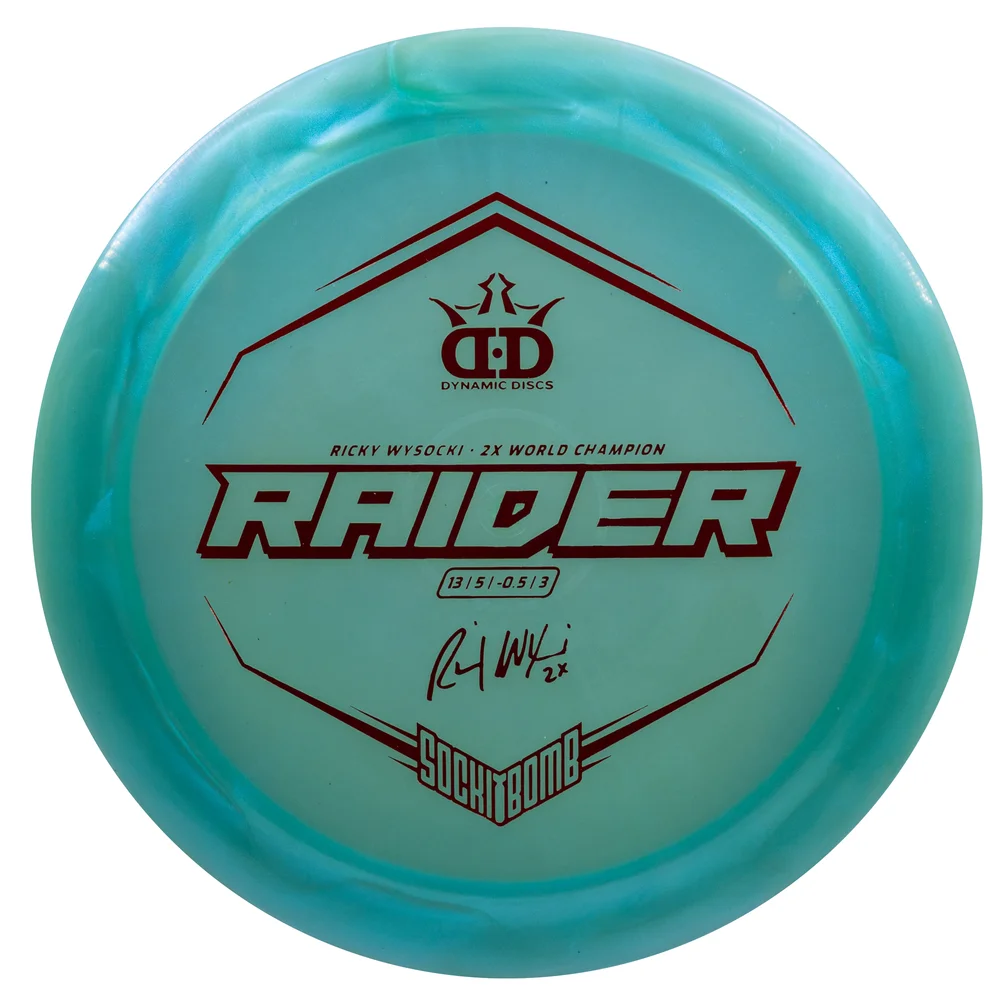 Dynamic Discs Disc Golf Distance Driver Lucid-X Chameleon Raider - Ricky Wysocki Team Series Dynamic Discs Disc Golf Distance Driver Lucid-X Chameleon Raider - Ricky Wysocki Team Series