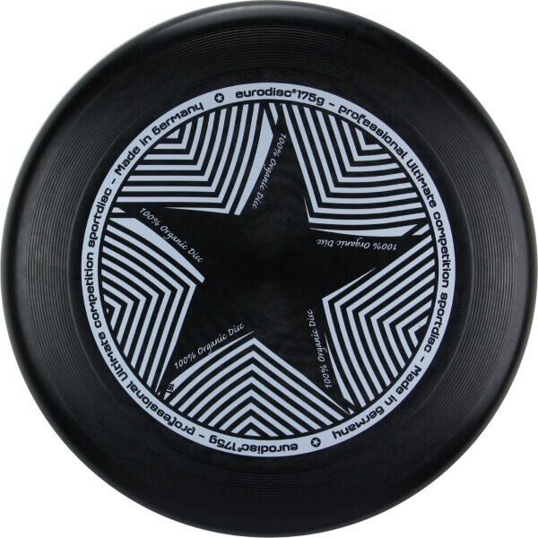 eurodisc® 175g Ultimate Frisbee Star Schwarz aus Bio-Kunststoff