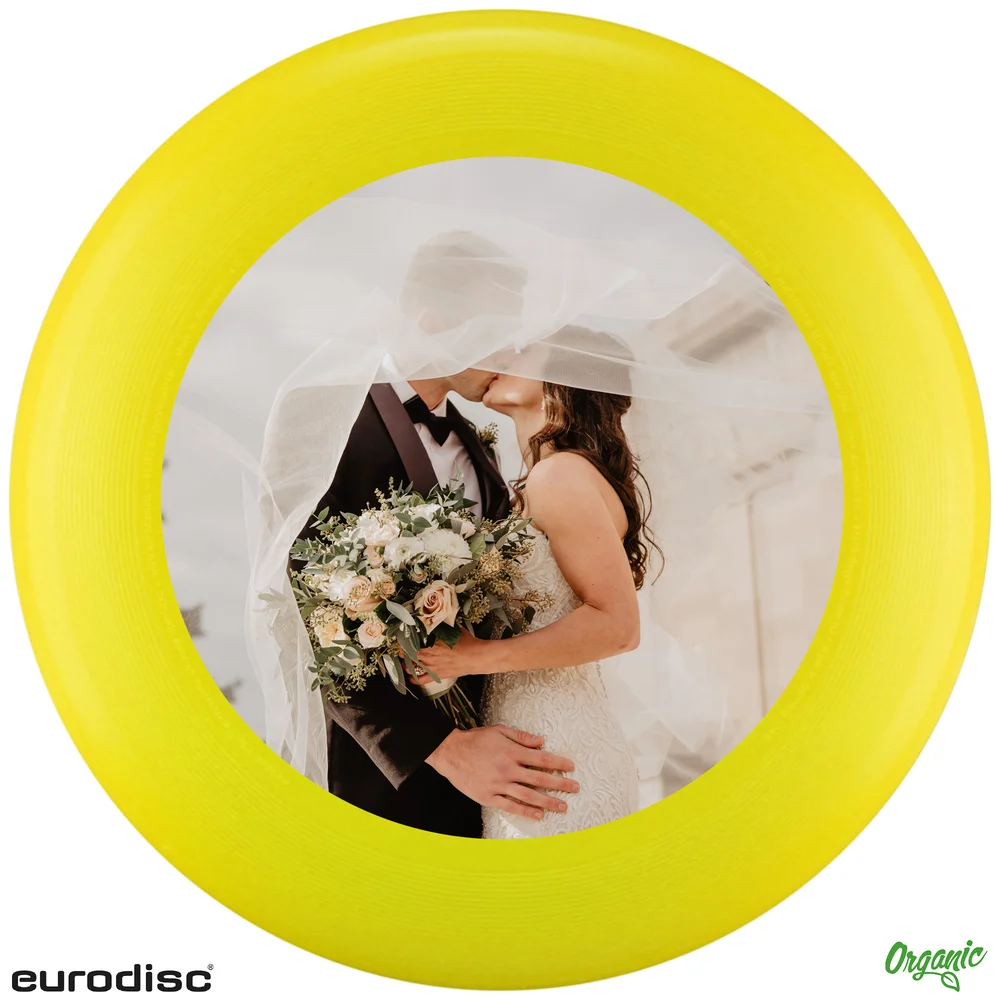 Individuelle eurodisc® 175g Ultimate Frisbee Gelb aus Bio-Kunststoff