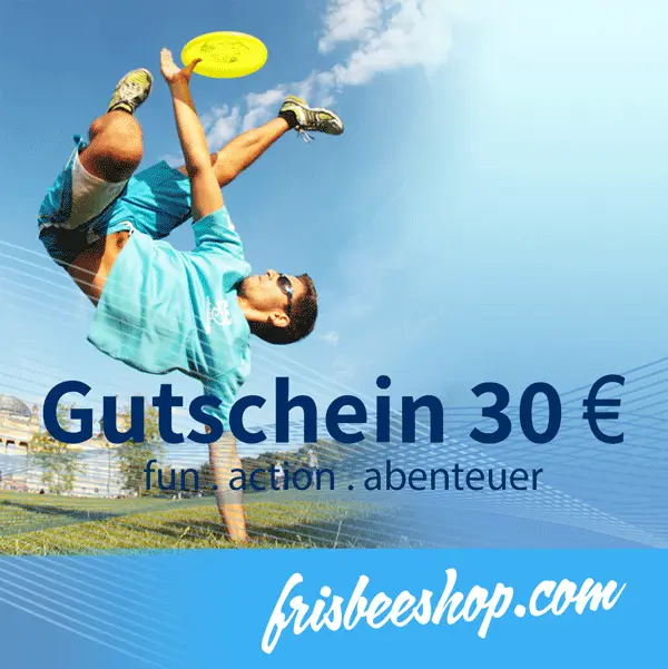 Frisbeeshop Gift-Voucher with value 10€, papercard via mail