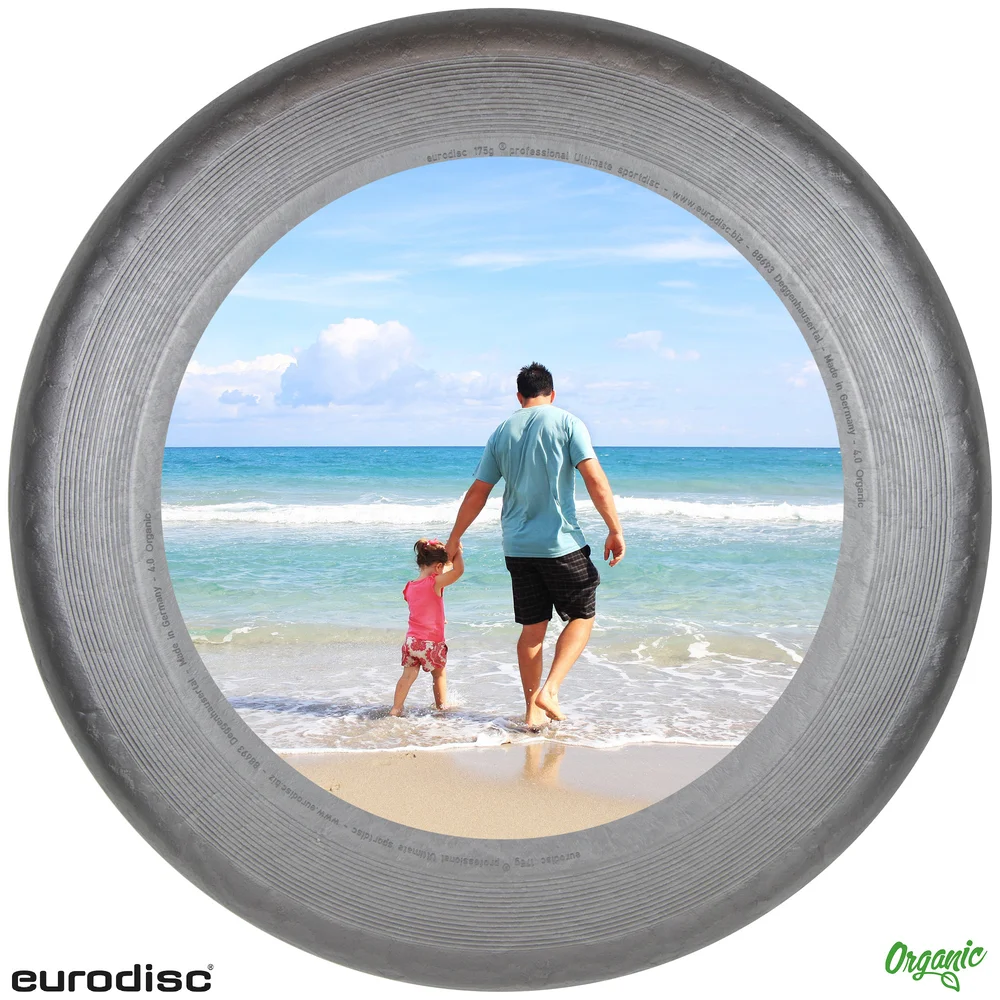 Individuelle eurodisc® 175g Ultimate Frisbee Silber aus Bio-Kunststoff