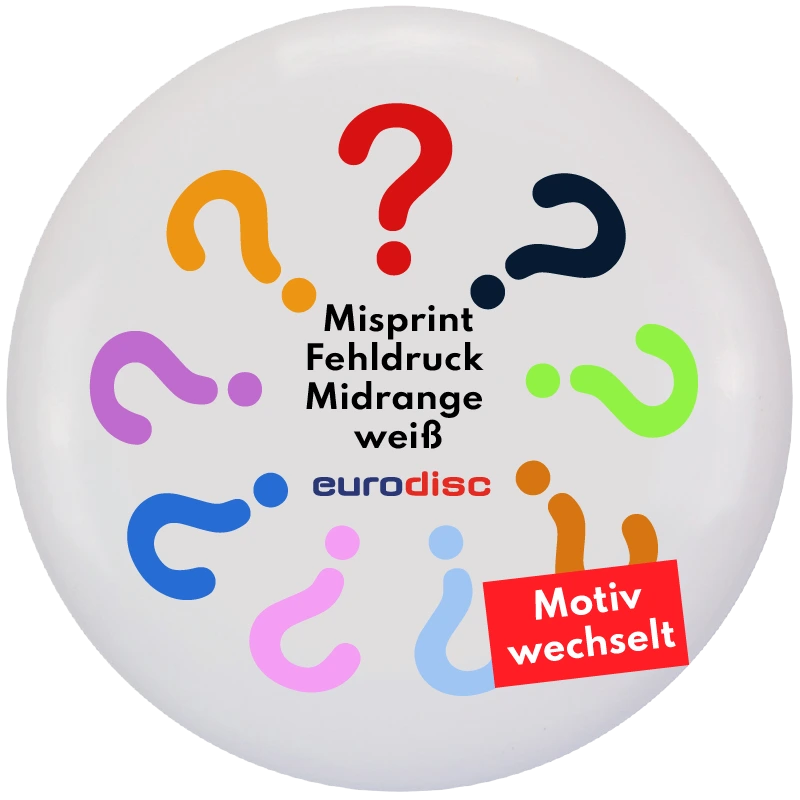 eurodisc Fehldruck Discgolf SQU - Midrange weiss