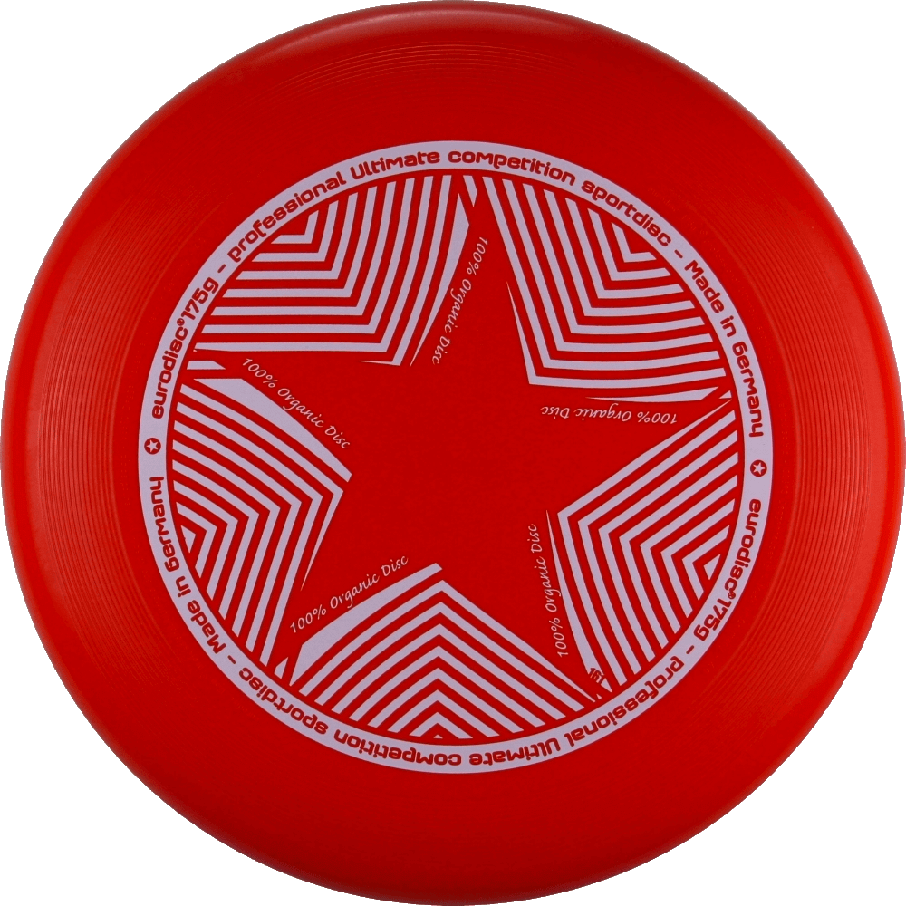 eurodisc® 175g Ultimate Frisbee Star Rot aus Bio-Kunststoff