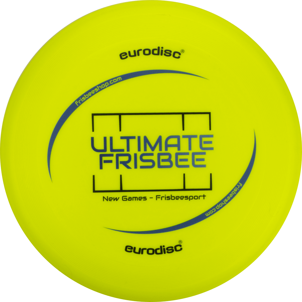 eurodisc® 175g Ultimate Frisbee New Games Gelb aus Bio-Kunststoff