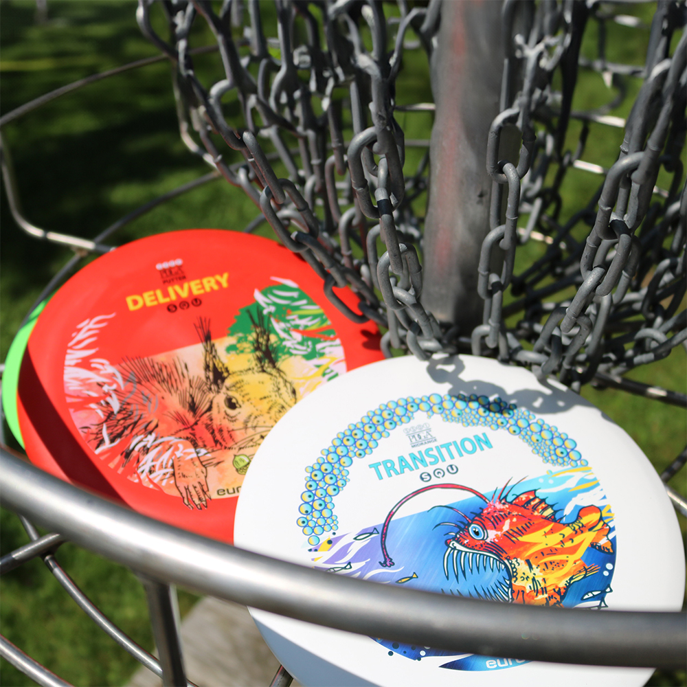 eurodisc® Disc Golf Einsteigerset 3 Scheiben, Design: Animals, rot- weiß- grün eurodisc® Disc Golf Einsteigerset 3 Scheiben, Design: Animals, rot- weiß- grün