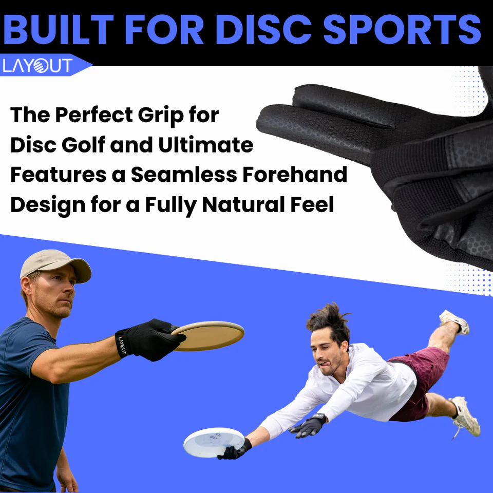 NEW Layout Ultimate & Disc Golf Elite Gloves in various colors